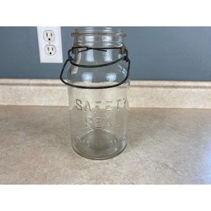 Vintage Safety Seal 4 Cup Canning Glass Jar  No Lid Made In Canada